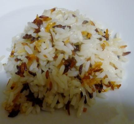 arroz de manteiga fundo crocante