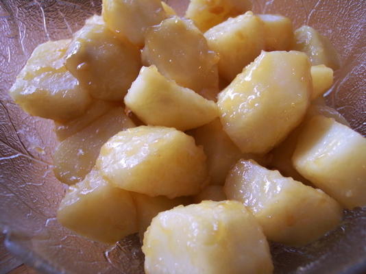 sukkerbrunede kartofler (batatas suecas caramelizadas)