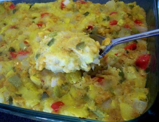 caçarola de abobrinha de verão com baixo carboidrato