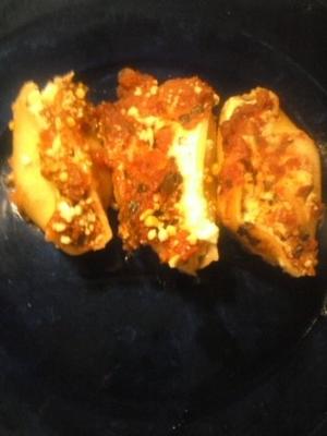 conchas recheadas com feta e erva