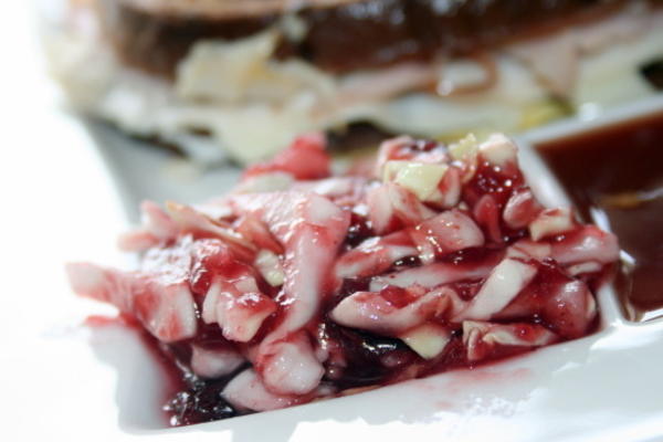 salada de repolho e cranberry sueca