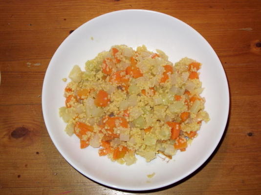 risoto de milho-vegetais