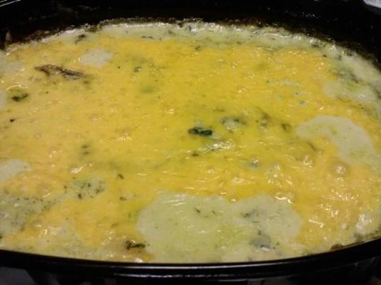 espinafre e batata em molho de creme