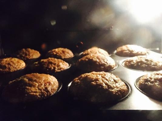 muffins de aveia instantâneo de banana