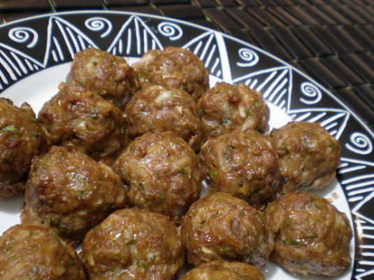 koftas de carne trançada (almôndegas do oriente médio)