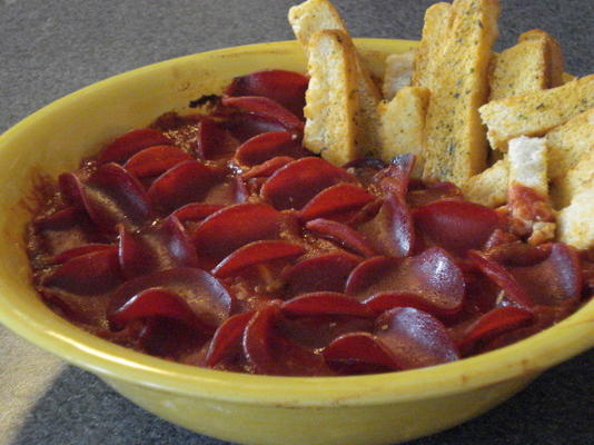 super fast pepperoni pizza dip