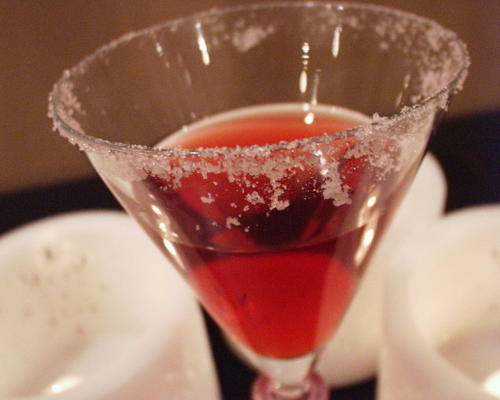cocktail de cranberry-rum de férias