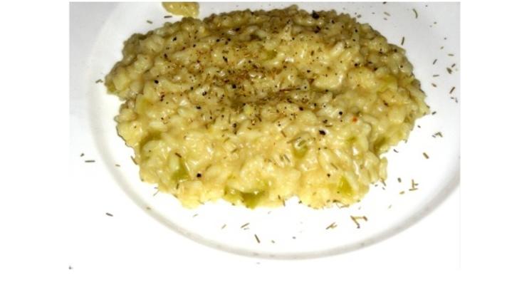 risoto de primavera com chalotas e limão