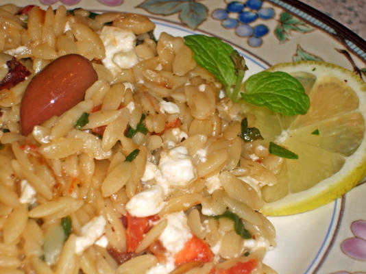 arroz de linda e / ou orzo pilaf estilo grego