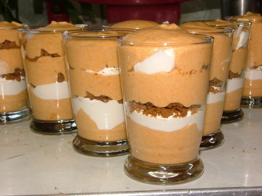 mousse de sobremesa de abóbora parfait