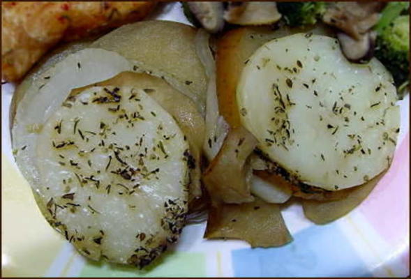 batata e maçã cozer