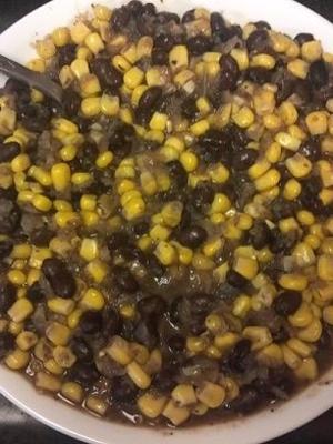 colheita de milho e feijão preto
