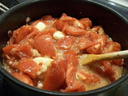 tomates cozidos chocantemente doces