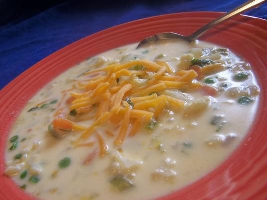 3 c's soup 3 (cenoura, couve-flor e aipo) com queijo