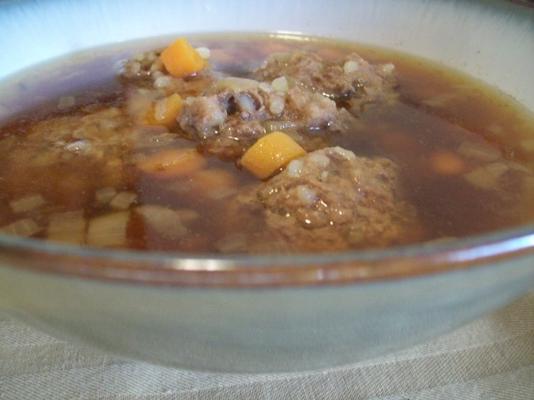 sopa de albondigas tradicional simplificada