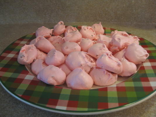 bolinhos rosa - merengue cookies de gelatina