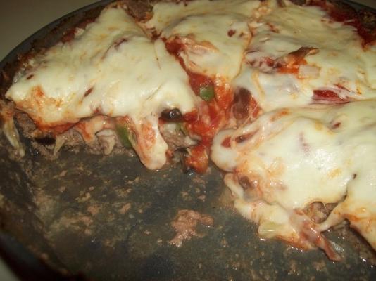 torta de pizza crustless