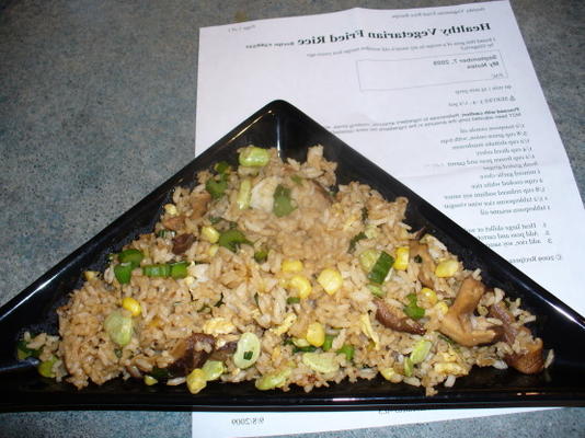 arroz frito vegetariano saudável