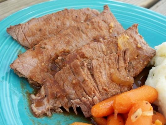 assado de carne lento fogão saboroso
