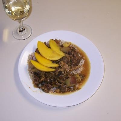 caril picante de frango (diabético / panela de barro)