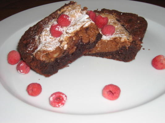 brownies de seda framboesa