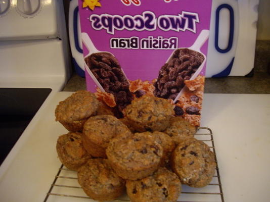 muffins de farelo de cereais de farelo de raisin