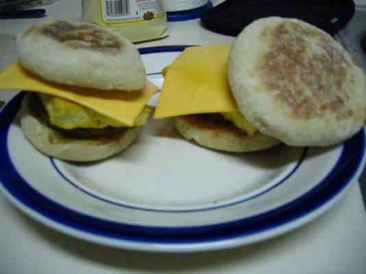 sanduíches de café da manhã vegan