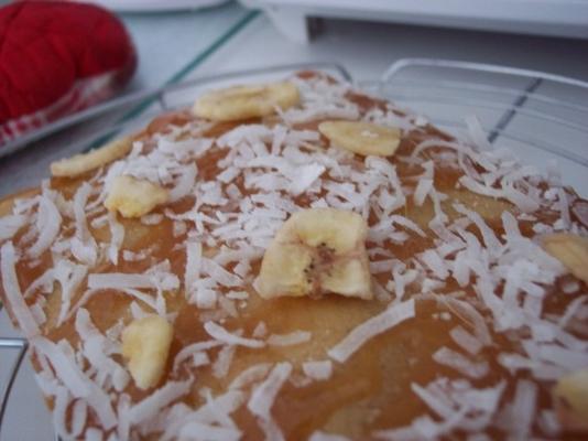 bolo de banana tropical com baixo teor de gordura