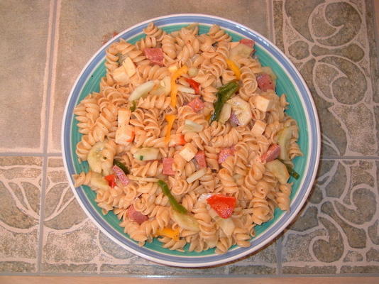 salada de macarrão italiano de alex