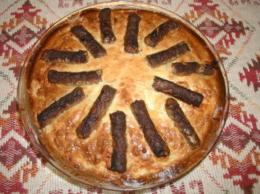torta de salsicha de roda de carroça