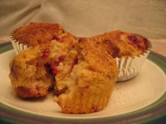 muffins de framboesa laranja acidental