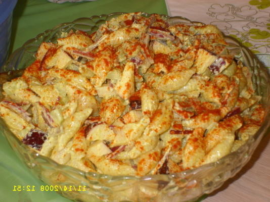 salada de macarrão ao curry