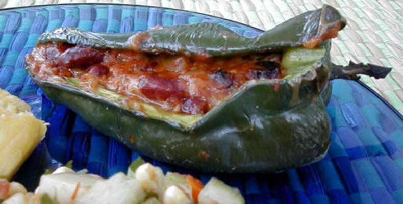 chiles grelhados rellenos