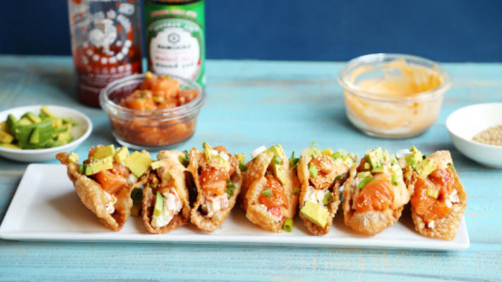 Taco picante de salmão