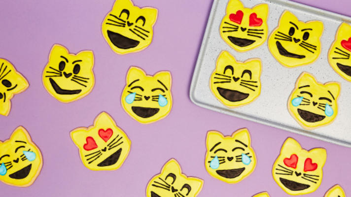 biscoitos de açúcar de gato emoji