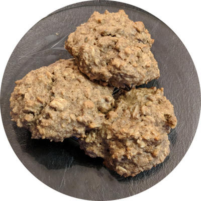 bolinhos de microplaqueta de chocolate da aveia da banana