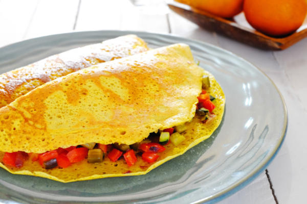 omelete vegetal assada vegana