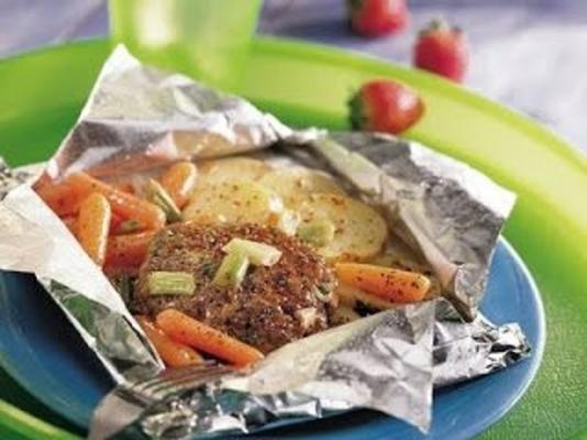pacotes de folha de bolo de carne