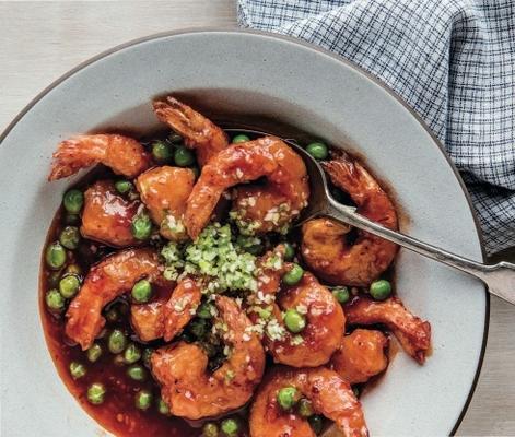 camarão em molho de pimentão tomate suave (ebi no chiri so-su)
