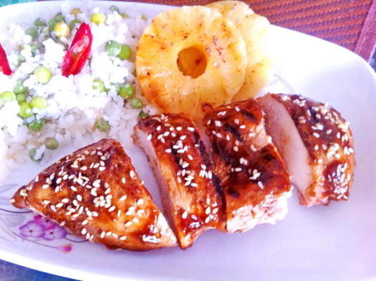 abacaxi frango teriyaki