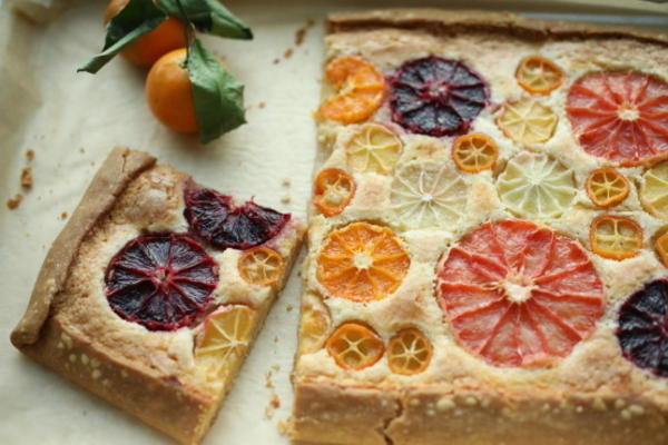 tarte cítrica de arco-íris