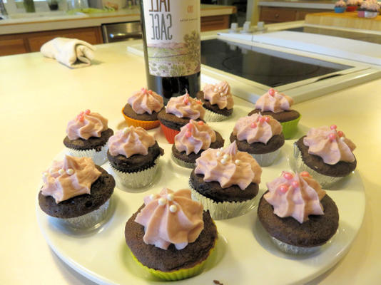 chocolateandnbsp; cupcakes de vinho tinto