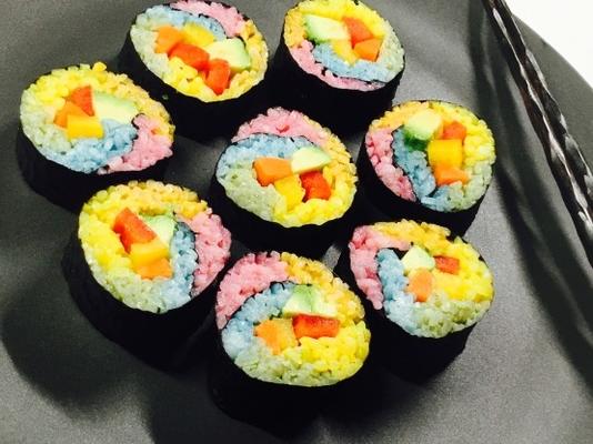 sushi arco-íris