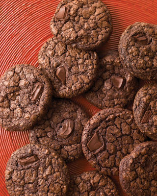 biscoitos de chocolate escuro com café expresso