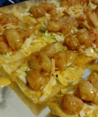 Nachos de camarão chili doce