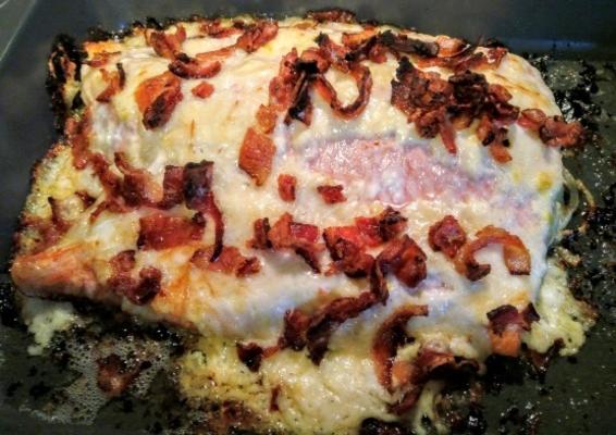 bacon e parmesão com crosta de salmão