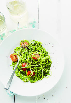 abobrinha andldquo; pastaandrdquo; com pesto