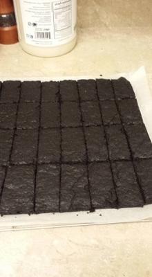 brownies de chocolate escuro mastigáveis