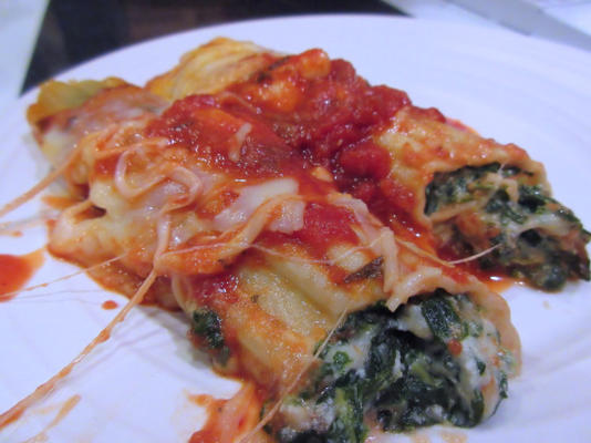 receita de manicotti de espinafre