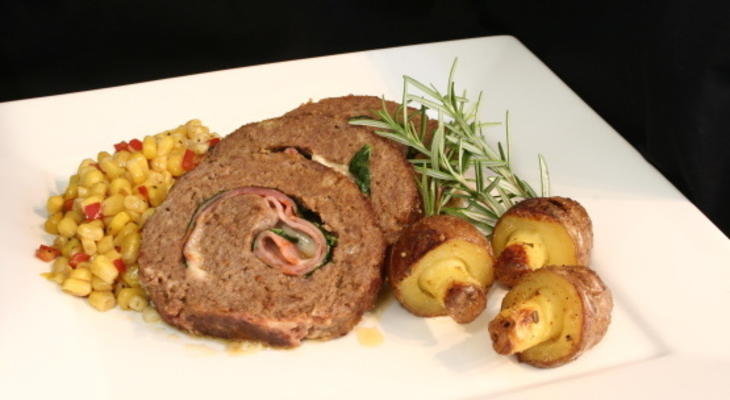 bolo de carne recheado (sem glúten)